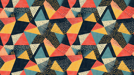 Geometric repeat pattern featuring intricate textures on a seamless background perfect for textile design and digital projects