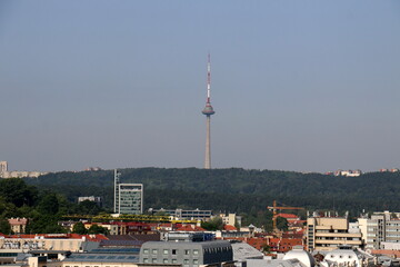 Obraz premium Vilnius Lithuania 06 30 2022 . Ancient city of Gediminas in Lithuania .