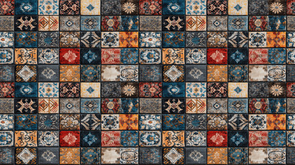 Fototapeta premium Seamless pattern of decorative carpet rug designs versatile flooring options for interior decor