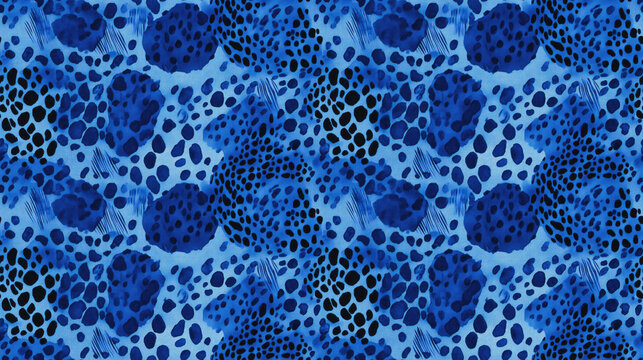 Blue Cheetah Print Wallpaper Aesthetic