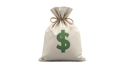 Sack of Money on Transparent Background (PNG).