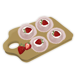 cake with strawberry