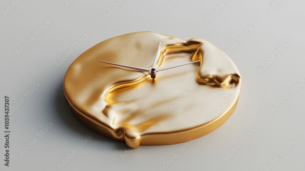 Fototapete this surreal clock showcases melting hands that beautifully illustrate the passage of time and its i