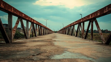 Fototapeta premium A bridge leading toward equal opportunities promoting the concept of equal opportunities for all regardless of background