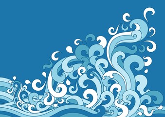 bluewave, blue background, monochromaticbackground  