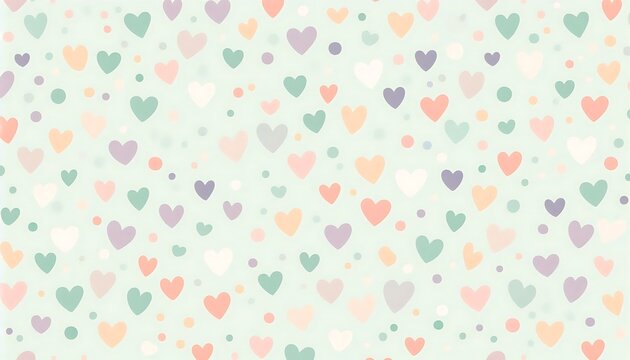 Colorful Heart Pattern Background