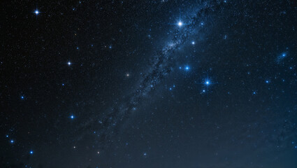 Obraz premium A celestial night sky with countless shining stars above Earth