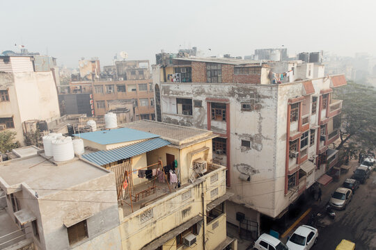 Smoggy Delhi in the morning