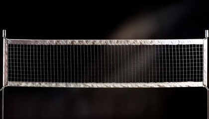 Tennis net on black background