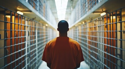 A prisoner participating in a rehabilitation program, highlighting efforts to reduce recidivism