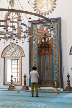 man praying salah inside the Emperor's Mosque