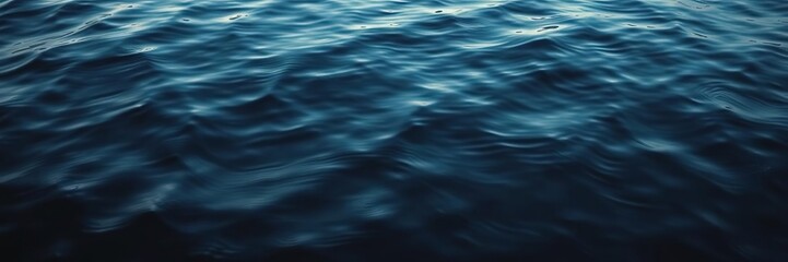 Naklejka premium Dark and mysterious water surface with abstract ripples and reflections, deep, underwater, texture