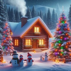Fototapeta premium geschmückter Weihnachtsbaum