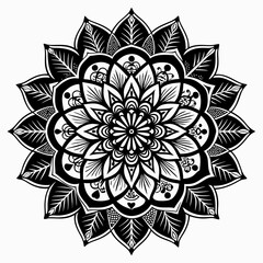 mandala line art pattern style. decorative mandala for print, cover, coloring page, floral ornament pattern