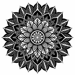 mandala line art pattern style. decorative mandala for print, cover, coloring page, floral ornament pattern