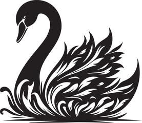 Black and White Image of a Duck: Graceful Simplicity in Monochrome