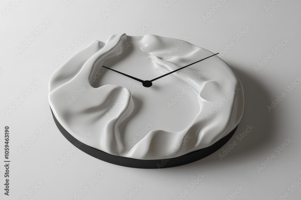 Fototapete this artwork features a clock with melting hands, creatively representing the fluidity and passage o