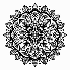 Black and White Mandala Design - Intricate Abstract Art
