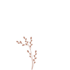 White frame with leaf motif