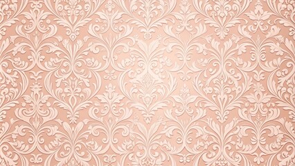 Pale pink wallpaper with intricate scrollwork and ornate details, palepinkwallpaper, wallart, classic
