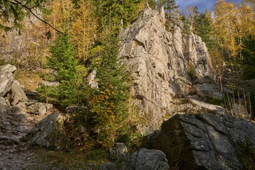 Formacje skalne, Krucze skały Karpacz, Karkonosze © Zbigniew