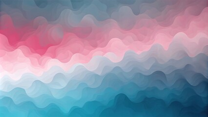 Pink ombre background with abstract shapes in various shades of gray and blue, minimalist decor, monochromatic colors, geometric patterns, color gradations, contemporary art