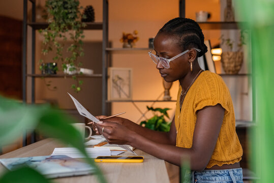 Woman reading letter