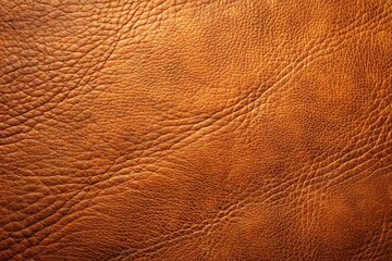 Fototapeta premium Smooth saddle leather with prominent grain pattern and slight wear marks, rugged terrain, camping equipment, functional items, leathers textures