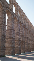 Photograph of the Roman aqueduct monument in Segovia (Spain)