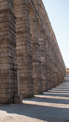 Photograph of the Roman aqueduct monument in Segovia (Spain)
