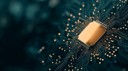 Simplified Vector of AI Driven Technology Concept