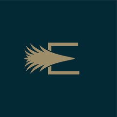 Letter E wild logo design business name ideas vector editable 