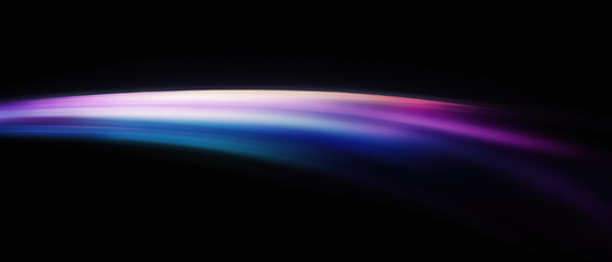 Abstract Ultrawide Dark Backgroup Image With Grainy Colorful Light Ray