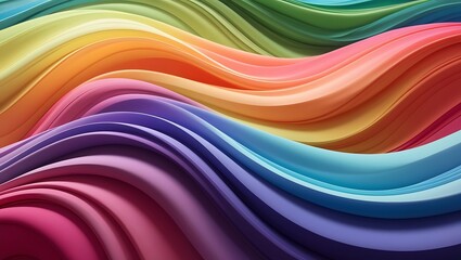 Abstract colorful curved background. Generative Ai.