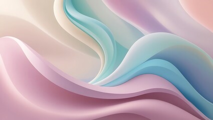 Obraz premium Abstract pastel curved background. Generative Ai.