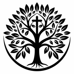 Obraz premium black and white tree