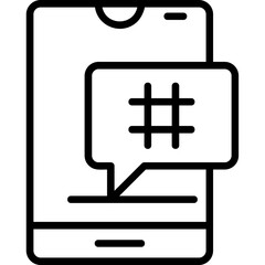 Fototapeta premium Hashtag Icon