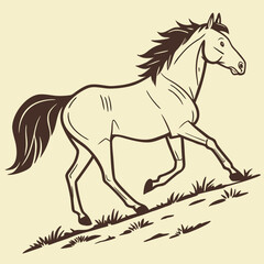 horse on the hill