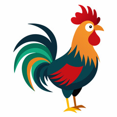 rooster isolated on white background