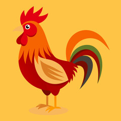 rooster and hen