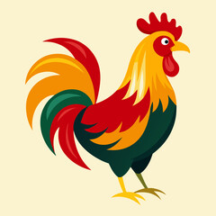 rooster isolated on white background