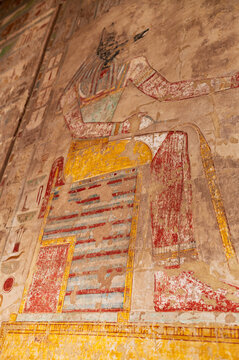 Close-up of Hieroglyphic Art, Hatsepsut Temple, Egypt