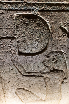 Textured Hieroglyph Close-Up, Rameses IV Tomb, Egypt
