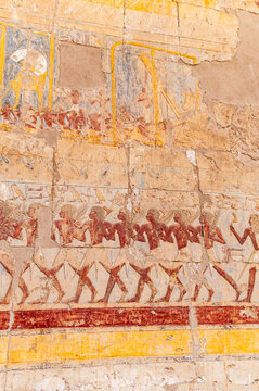 Time Worn Murals, Hatsepsut Temple, Egypt