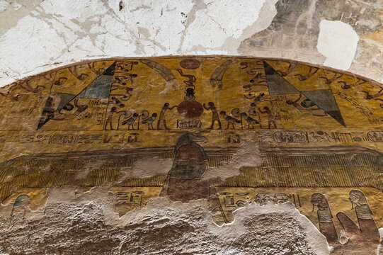 Fresco Detail, Merenptah Tomb (KV8), Egypt