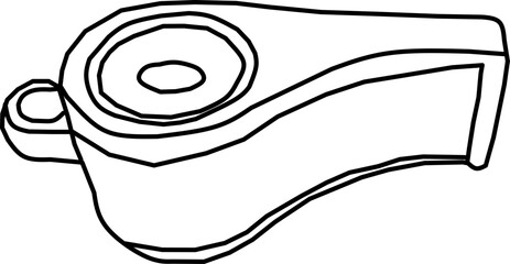 whistle vector design in Doodle style. hand drawing