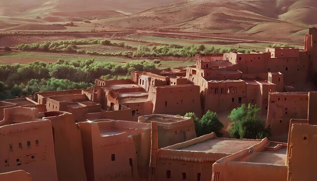 The Tranquil Landscapes of the Ksar Ouled Soltane with Traditional Buildings