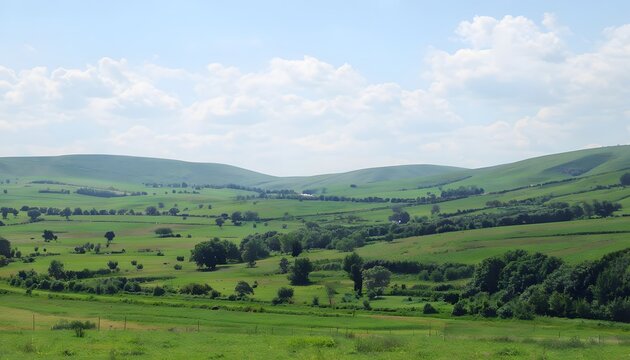 The Serene Beauty of the Sumbar Valley with Green Pastures