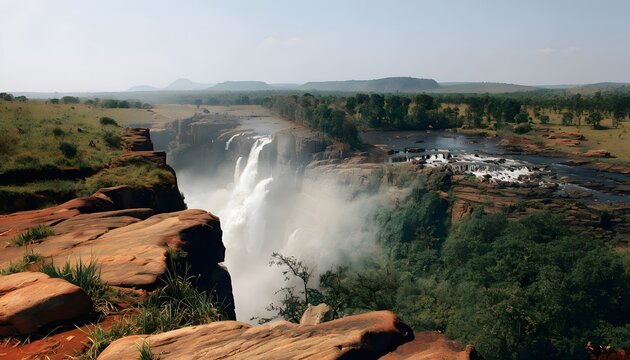 Powerful Murchison Falls in Uganda
