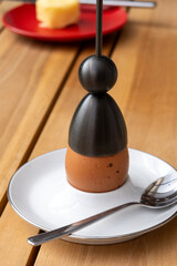 Soft boiled chicken egg